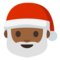 Santa Claus - Medium Black emoji on Google